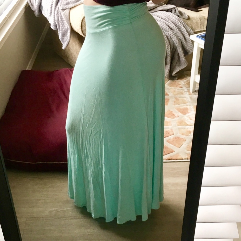 Seafoam Green Maxi Skirt